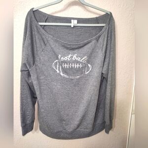 CATOs Gray Long Sleeve Shirt Size L with Football Graphic Picture